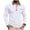 White, variant on Men Long Sleeve Contrast Lapel Chest Pocket Shirt Three Button Placket Slim Stretch Wrinkle Resistant Commute Daily Smart Casual Long Sleeve Top White M