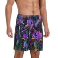 thumbnail image 2 of Fotbe Starry Night Iris Field Pantalones Cortos de Pijama para Hombre, Ropa de Dormir, Pantalones de Pijama Cortos para Hombre-3X-Large, 2 of 6