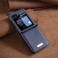 thumbnail image 5 of Dteck Case for Samsung Galaxy Z Flip 6,Luxury Leather Case PC Slim Back Cover for Galaxy Z Flip 6 5G,Blue, 5 of 6