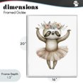 thumbnail image 4 of Stupell Industries Contemporary Dreamy Sloth Ballet with Flowers White Framed Giclee Art, 16 x 20, by LSR Design Studio, 4 of 8