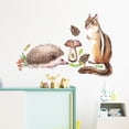 thumbnail image 4 of Cartoon Squirrel Encounters Harvesting Small Hedgehog Childrens Room Home Wall Decoration Stickers, 4 of 6