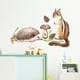 thumbnail image 4 of Pegatinas decorativas para la pared de la habitación infantil con dibujos animados de ardillas y erizos pequeños, 4 of 6