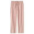 thumbnail image 2 of Xuniizn Pajama Pants Women, Drawstring Elastic Waist Striped Pajama Bottoms with Pockets, Lightweight Soft Comfortable Casual Sleep Pants, M-2XL, 2 of 6