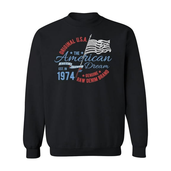 The American Dream 1974 Sweatshirt Men -Image by Shutterstock, Male Large