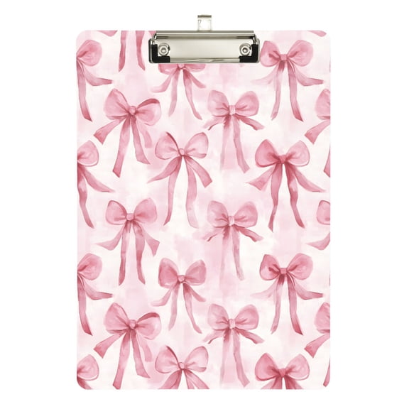 ALAZA Plastic Clipboard A4 Letter Size Decorative Clipboards for Students Women Men 9" x 12.5" Watercolor Bow