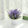 thumbnail image 3 of Flor falsa simulación bola de lavanda maceta paisaje planta artificial decoración interior flor falsa creativa pequeña decoración, 3 of 5