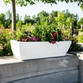 thumbnail image 7 of Acadia 36 Inch White Self Watering Window Box Planter with Steel Wall Brackets, Single pack, 7 of 7