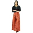 thumbnail image 3 of Bimba Women's Full-Sleeve Floral Round Neck Long Dress Boho Gothic Maxi, 3 of 6
