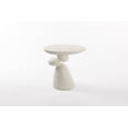 thumbnail image 3 of Lisonu Clearance Lucky Stone End Table - Milk White Fiberglass Side Table - Sculptural Oval Coffee Table - Modern Minimalist Accent Table for Living Room, 3 of 9