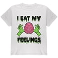 thumbnail image 1 of Halloween T-Shirt Jeunesse « I Eat My Feelings » Zombie Brain, 1 of 1