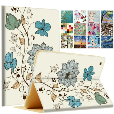 DuraSafe Cases for iPad Mini 5 / Mini 4 7.9 Inch [ Mini 5th 4th Gen ] A1538 A1550 Printed Folio Magnetic Smart Protective Sleek & Classic Design Cover - Watercolor Flowers