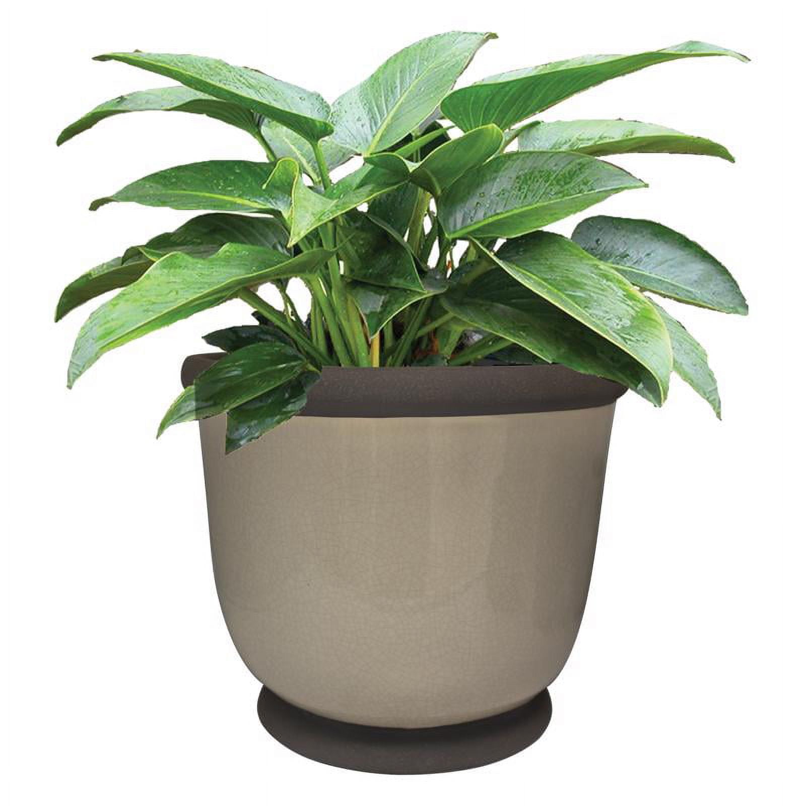 Trendspot Bellville 12" Round Gray Ceramic Pedestal Planter - Walmart.com