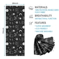 thumbnail image 2 of Black White Cat Hand Rainbow Eye Moon Flower Pattern Hot Yoga Mat Towel Non Slip for Hot Yoga - Quick-Drying Yoga Mat Cover with 4 Corner Pockets with Travel Bag - Hot Yoga Towel Non Slip 70"x26", 2 of 6