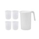 thumbnail image 4 of Jarra de agua de gran capacidad y 4 tazas, ligera, resistente al calor de -20  degreeC a blanco, 4 of 9