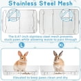 thumbnail image 5 of Large Stainless Steel Rabbit Litter Box with Sifting Tray, Steel Grids Bunny Litter Box, Rabbit Potty Pan for Adult Guinea Pigs, Chinchillas, Ferrets, Squirrels, Easy to Clean, Odor Control, 5 of 13