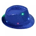 thumbnail image 1 of Adult Jazz Hat LED Glowing Jazz Hat Sequin Jazz Hat Stage Performance Jazz Dance Festival Club Party Hat for Men Women, 1 of 6