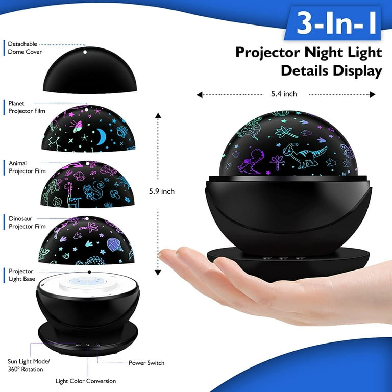Rotating LED Projector Night Light - Dino Rotating LED Projector Night Light - Dino