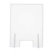 Marabell Home Clear Countertop Free-Standing Acrylic Health Shield, Sneeze Guard Barrier (24" W x 32" H)
