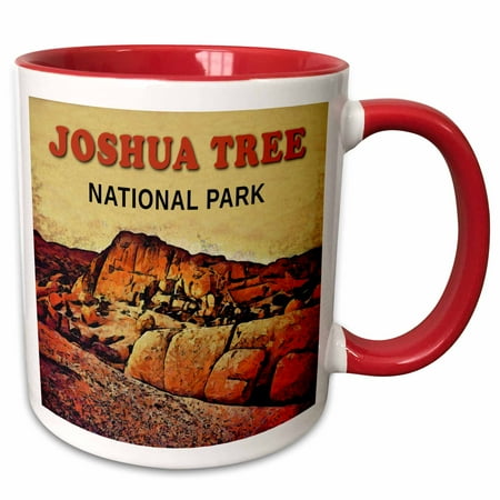 

3dRose Joshua Tree National Park - Two Tone Red Mug 11-ounce