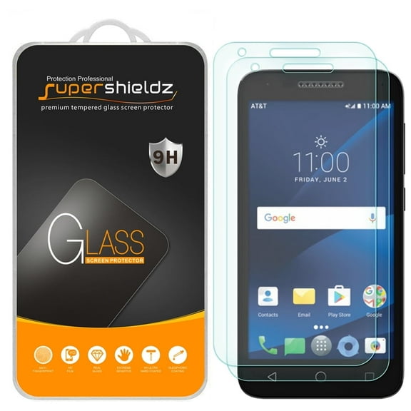 [2-Pack] Supershieldz for Alcatel Cameox / IdealXCITE / Verso Tempered Glass Screen Protector, Anti-Scratch, Anti-Fingerprint, Bubble Free