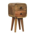 thumbnail image 4 of Artisan Furniture Solid Wood Extra Mini Curved Oak-ish Bedside, 4 of 10