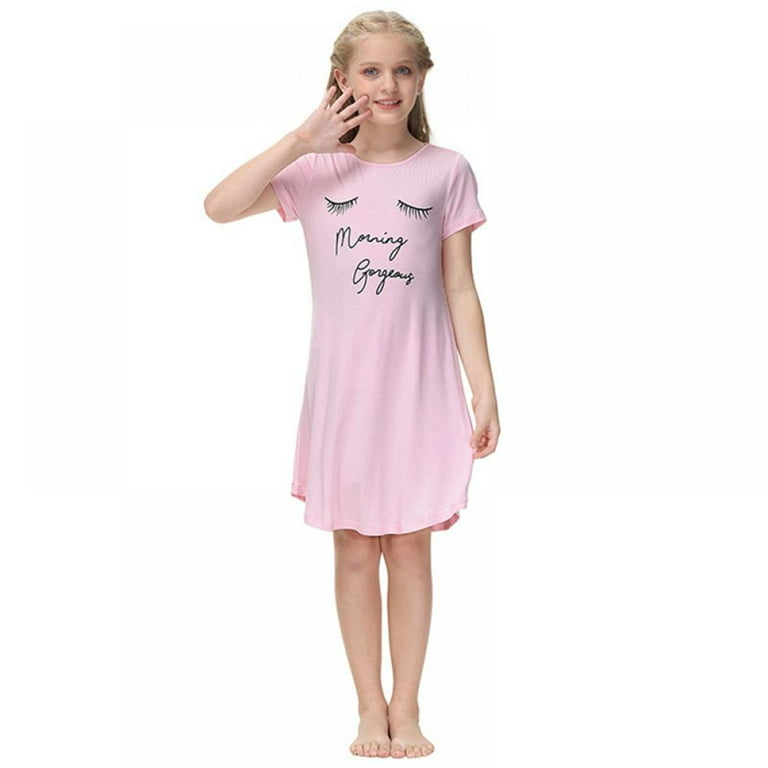 Cozy Cotton Long Sleeve Nightgown For Women Cute Cartoon Sleep