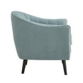 thumbnail image 2 of Weston Home Rhyl Mid-Century Modern Channel-Tufted Accent Chair, Blue, 2 of 8