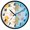 Cute Duck Flower Sun, variant on Dailycode Night Light Wall Clock Glow in The Dark 12 inch Battery Operated Silent Luminous Clocks, Cherries with Shadows
