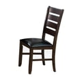 thumbnail image 2 of Leather Upholstered Wooden Side Chairs With Ladder Back, Brown & Black, (Set of 2), 2 of 2