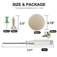 thumbnail image 2 of 60 Set of Automotive Car Roof Headliner Repair Button Pins Kit, Universal Auto Roof Snap Rivets Retainer for Car Roof Fixed, with Installation Tool, Fit All Cars (Beige Flannelette), 2 of 15