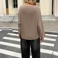 thumbnail image 3 of Womens Off The Shoulder Tops Oversized Tshirts Long Sleeve 2026 Casual Basic Tees, 3 of 5