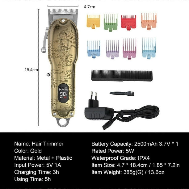 Bestauty Portable Hair Clipper Set Hair Trimmer Hair Cutter Rechargeable Hair Shaver with Limit Comb USB Recharging