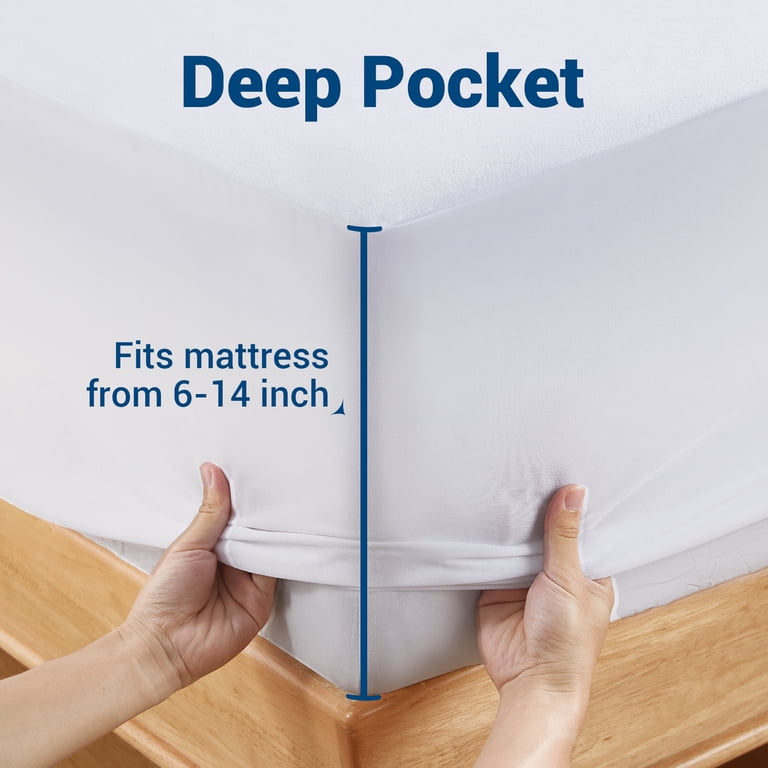 Ophanie Twin Waterproof Mattress Protector, High-Density photo 6