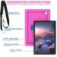 thumbnail image 4 of Nalacover Case for Samsung Galaxy Tab A9 Plus 11-inch 2023/X210/X215/X216, Military Grade Heavy Duty Silicone PC Protection Rugged Cover with Rotating Stand & Handle & Shoulder Strap, Rose, 4 of 10