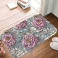 thumbnail image 5 of 1pc Peony Pattern Absorbent Non-Slip Bathroom Thickened Flannel Rug Decor,Soft,Quick Drying,Suitable For Indoor/outdoor Use,Bathrooms,Bedrooms,Kitchens,Terrace,Laundry Rooms,16"x24", 5 of 9