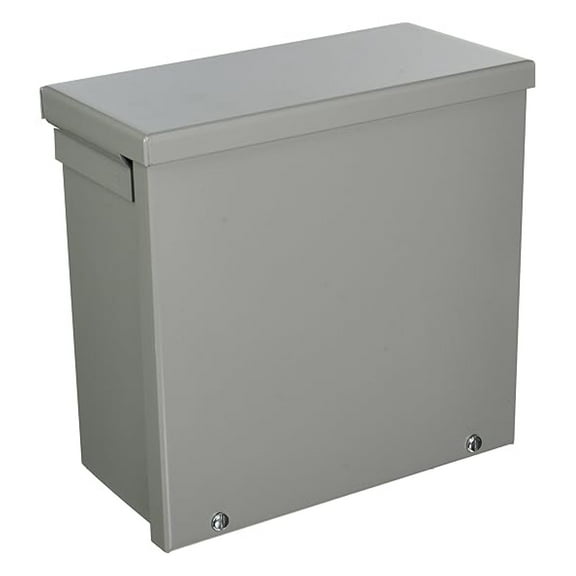 NEMA 3R Electrical Enclosure - 8x8x4 Inch Galvanized Steel - Screw Cover Wiring/Junction Box - Outdoor Rated - UL Listed - A8R84