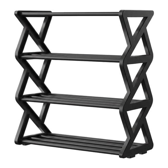 4-Tier Shoe Rack Organizer for Closet, Sturdy Space-Saving Storage Shelf for Entryway & Bedroom, 20x18 in