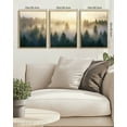 thumbnail image 5 of SHENIFY Misty Nordic Forests Wall Art Nature Fog Pine Tree Morden Home Decor Artwork Prints Rustic Living Room Bedroom 12x16in3pcs Natural Framed, 5 of 7