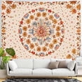 thumbnail image 2 of Gojian Boho Floral Mandala Tapestry Wall Hanging Pink Bohemian Flower Medallion Tapestry Aesthetic Watercolor Hippie Indian Small Tapestries for Bedroom Living Room Dorm Decor, 2 of 6