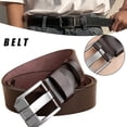 thumbnail image 2 of Fashion Ratchet Belt Neat Covered Edge Stitched For Matched With Work PantsWhite Buckle Black125cm, 2 of 5