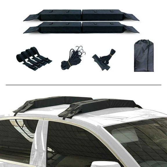 1.56 KG Kayak Roof Rack and Outdoors Universal Roof Rack for Cars Without Crossbars, Kayak Roof Racks, Heavy Duty Universal Car Roof Racks System for Padle Boards(Black-Universal Version)