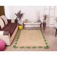 thumbnail image 1 of Scalloped Jute Rug (Green, 4x6 ft), 1 of 8