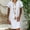 White, variant on ZEHJUHAN Women's Plus Size Solid Color V-Neck Asymmetrical Hem Dress, Casual Comfort Short Summer Dress White,S