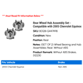 thumbnail image 2 of Rear Wheel Hub Assembly Set - Compatible with 2005 Chevy Equinox, 2 of 3