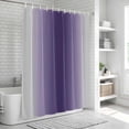 thumbnail image 6 of Purple Grey Ombre Shower Curtain, Waterproof Shower Curtains for Bathroom, Farmhouse Gradient Minimalist Washable Fabric Bathtub Curtain Set Bath Decor with 12 Hooks Extra Long 72"x96", 6 of 8