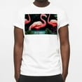 thumbnail image 3 of Flamingo Men's 100% Cotton White Graphic T-Shirt - Cool and Comfortable Summer Tee - Multiple Sizes and Designs Available - Breathable Casual Apparel for Men, 3 of 5