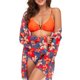 thumbnail image 3 of Elegante traje de baño dividido de tres piezas con estampado cómodo para mujer Mostrar cintura sin cables con almohadilla Conjunto de bikini cómodo sólido OAVQHLG3B Store  lin121212, 3 of 3
