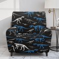 thumbnail image 2 of HELLHERO Dinosaur Skeleton Print Recliner Chair Covers with Brushed, 4 Pcs Recliner Cover with Soft with Pocket Recliner Sofa Slipcover for Kids Pet Single Seat, 2 of 8