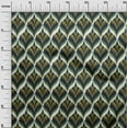 thumbnail image 2 of oneOone Cotton Poplin Fabric Ogee Flame Stitch Print Fabric By The Yard 56 Inch Wide, 2 of 4