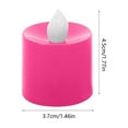thumbnail image 3 of Lwlmwt 12 Pack Pink LED Tea Lights, Flameless Votive Candles, Electric Fake Colored Candles, Battery Operated Tealights Candles for Party, Christmas, Wedding Table Centerpiece, Proposal, 3 of 6